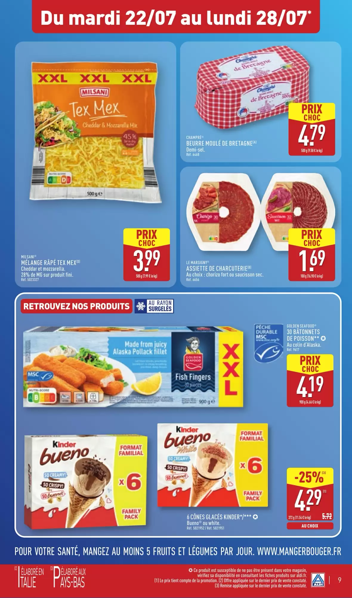 Aldi 🌞 Apéros d’été -50% 🍷 | Du 22 au 28 juillet