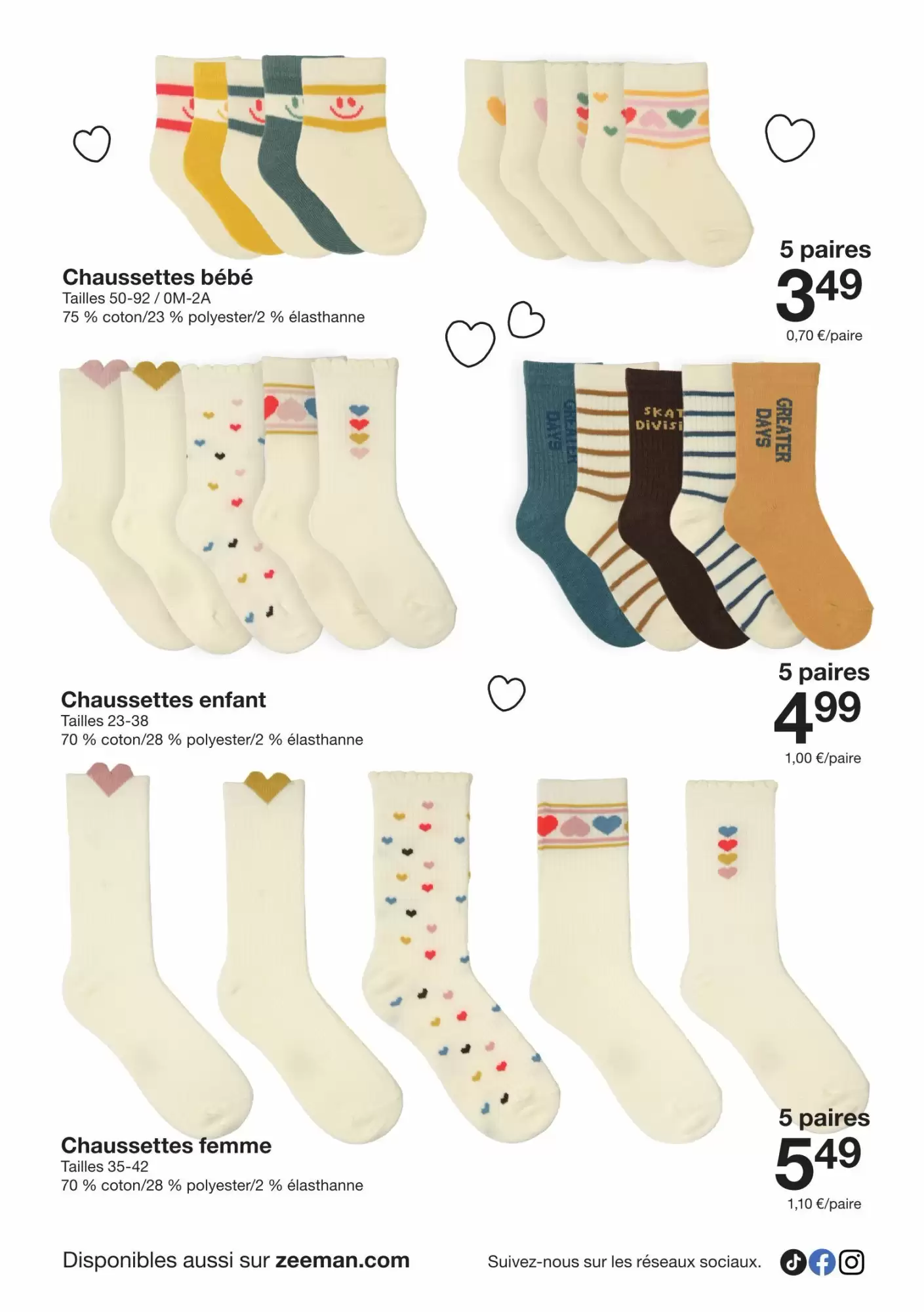 🧥ZEEMAN Catalogue : Collection enfants à cœurs – du 17 au 30 janv.