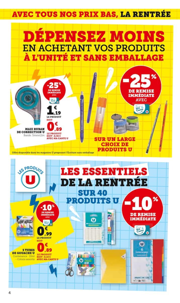 SUPER-U 🛒 Catalogue Juillet | La rentrée à prix mini 📚💸