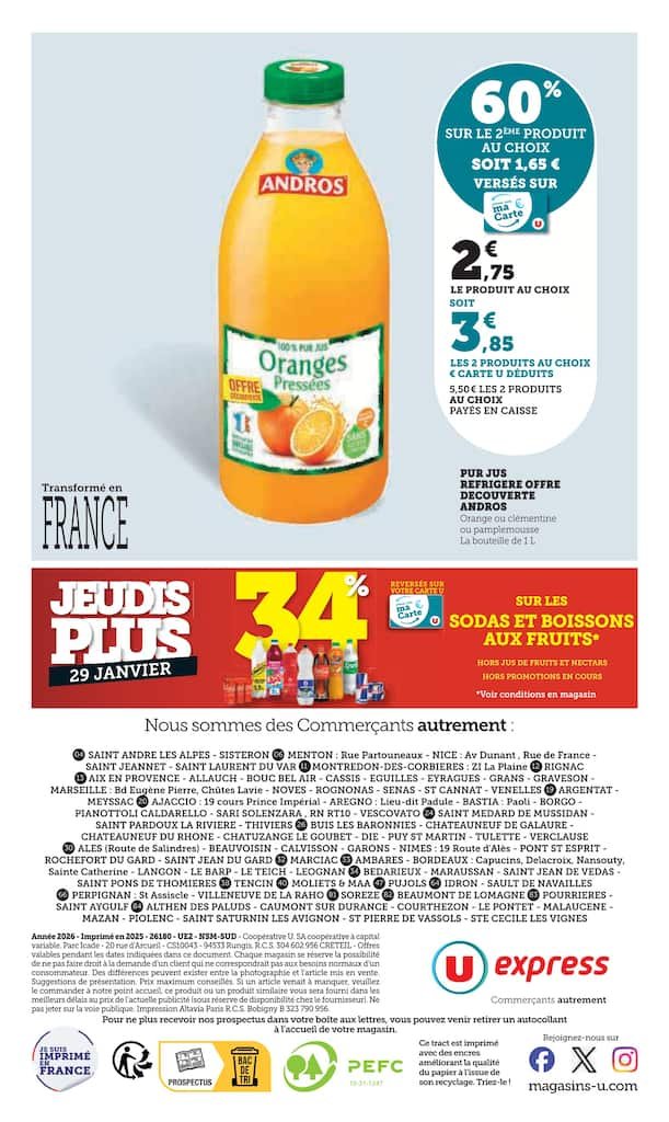 🥧U Express catalogue : offres pâtisserie & fruits – jusqu’à -68%