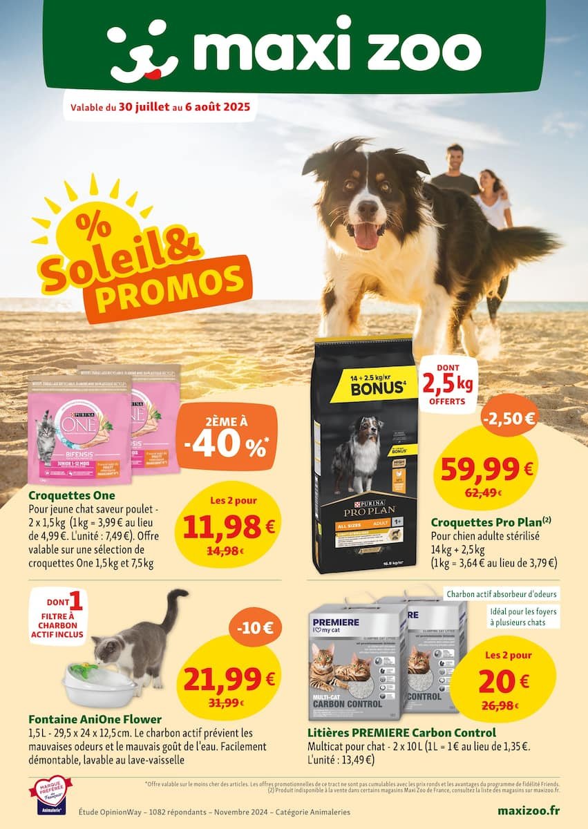 🐶 Maxizoo Prospectus☀️ Soleil & Promos pour vos animaux!