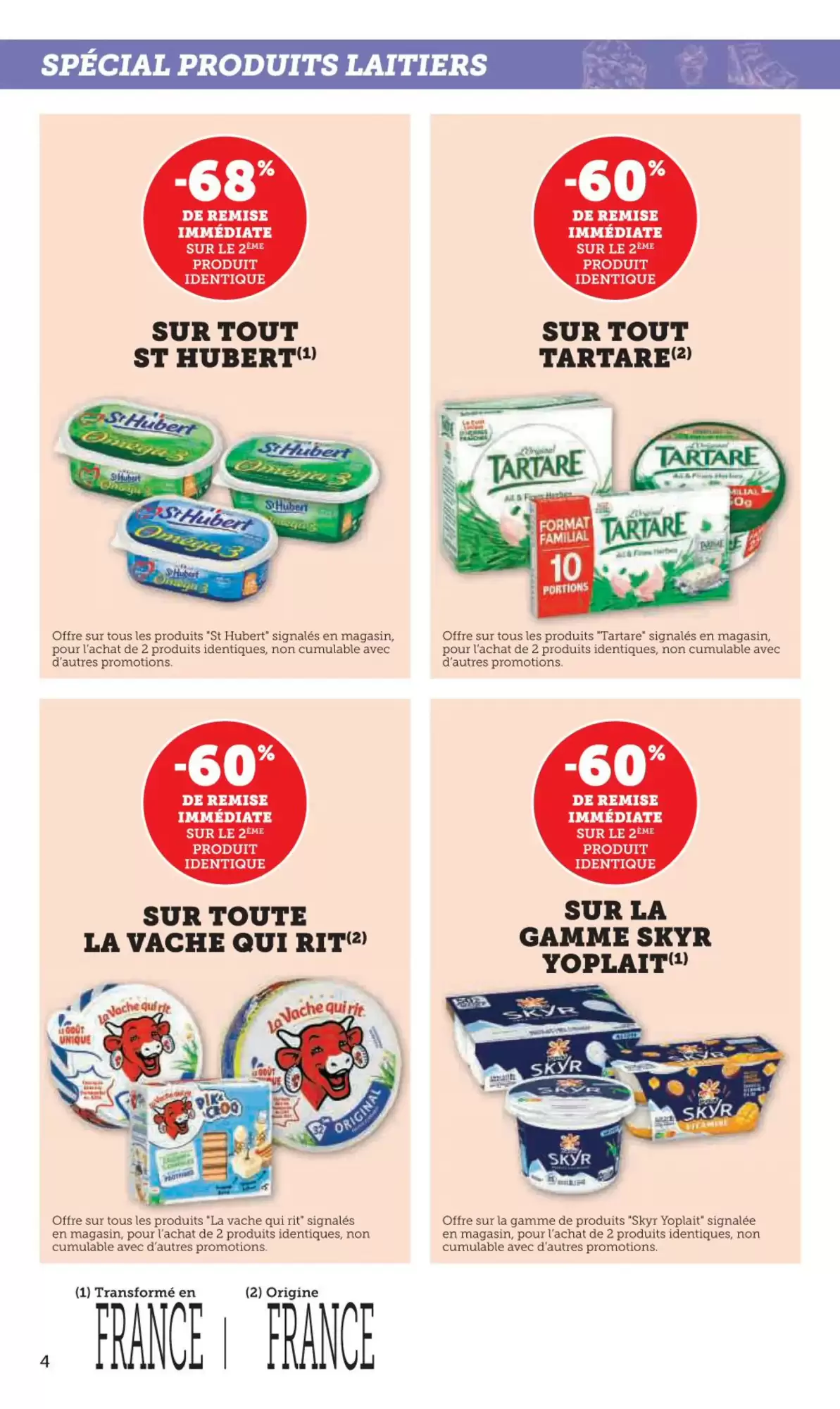 🍝Super U Prospectus : offres laitiers & pâtes – jusqu’à -60%
