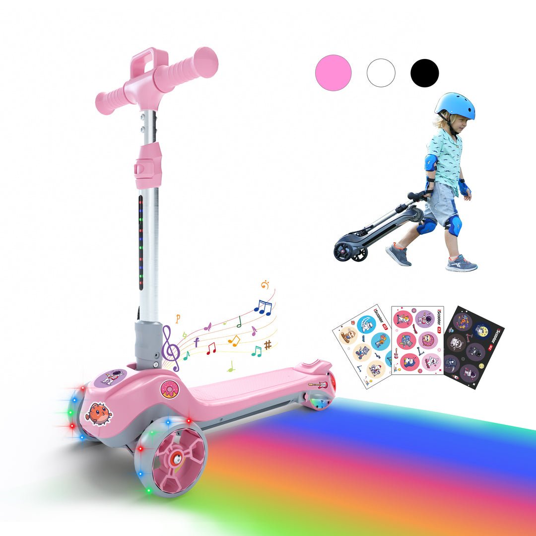 iK2 Trottinette électrique pour enfance avec roue clignotante