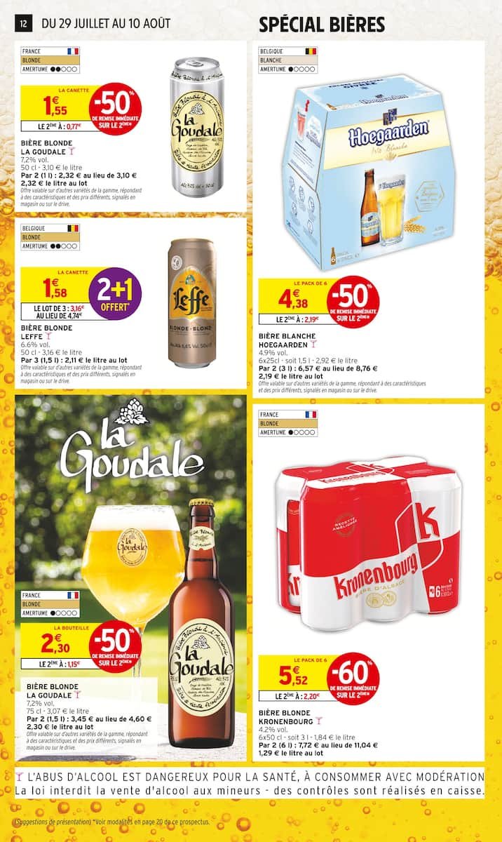 🍺Intermarché -50% sur le 2e pack de bière! 🍺