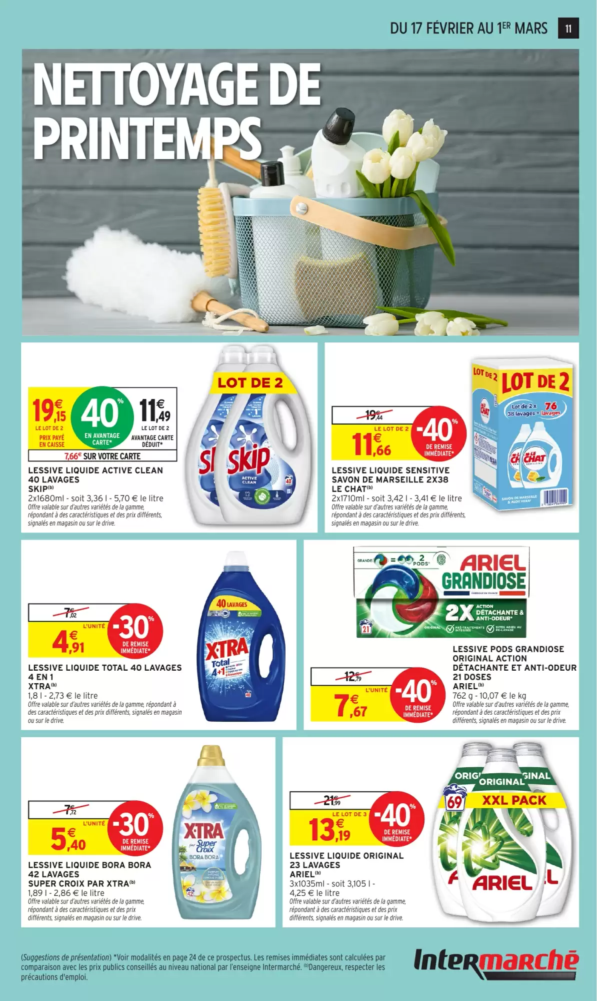 🧽Intermarché : 80% carte sur entretien + 50% remboursés