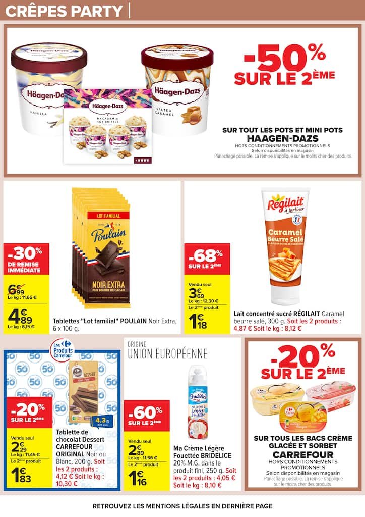 🥐Carrefour fête les crêpes : promos Nutella & lait