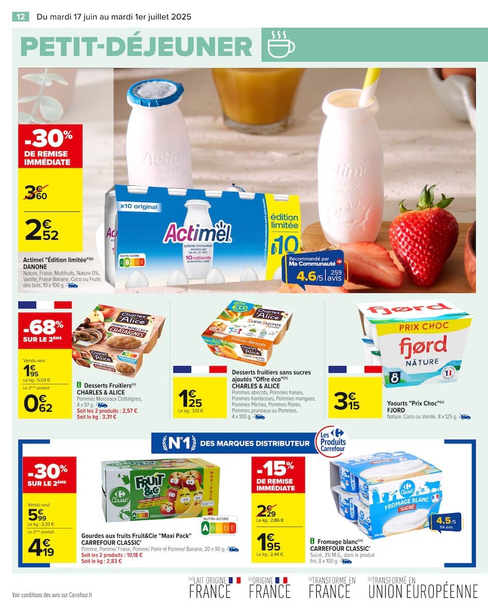 🥐Carrefour Catalogue Petit Déjeuner ☕ :  🌞 Commencez la journée avec Carrefour – Un petit déjeuner gourmand à prix doux ! 🥖🍊