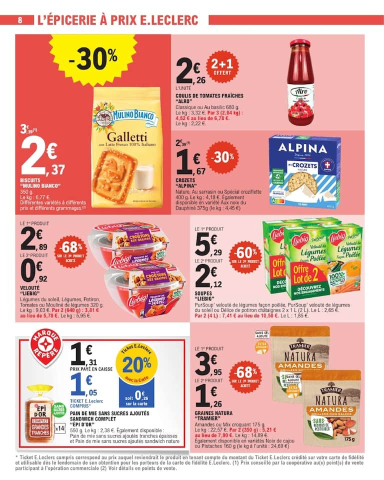 🍫E.Leclerc : bons plans cuisine – farine & pâte à tartiner