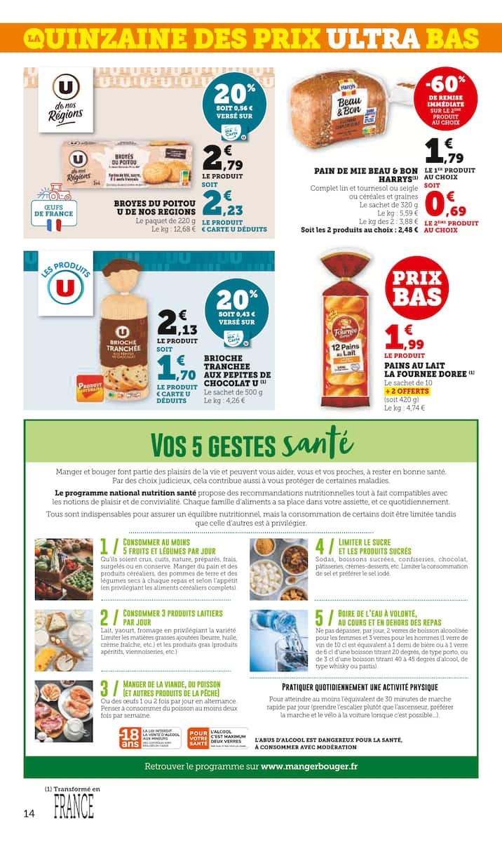🛒 U Express Prospectus | Quinzaine des Prix – Jusqu’à -60%