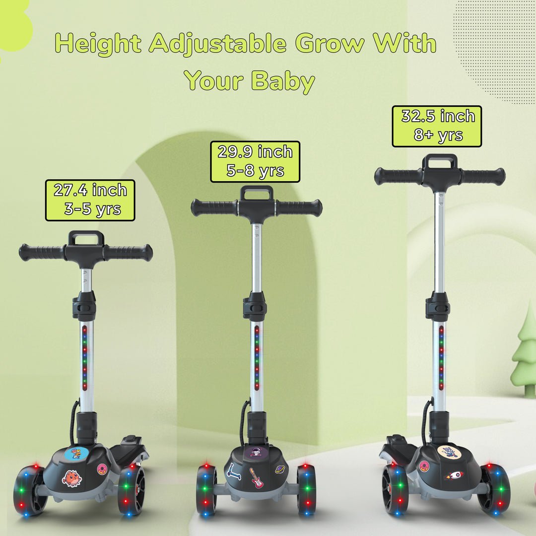iK2 Trottinette électrique pour enfance avec roue clignotante