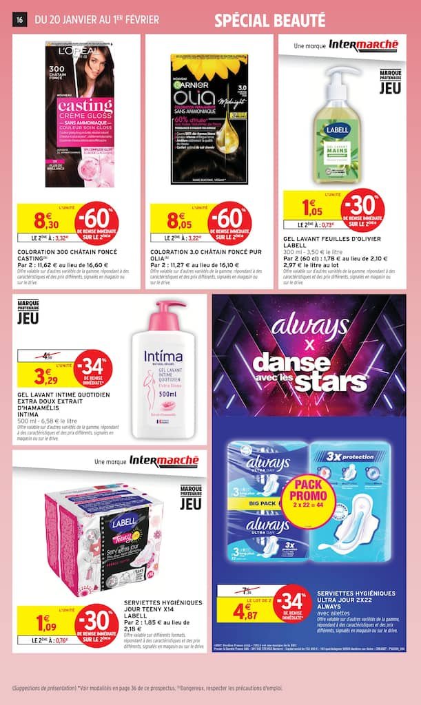 🧴Intermarché Catalogue: 100% remboursé beauté – du 20 au 25 janv.
