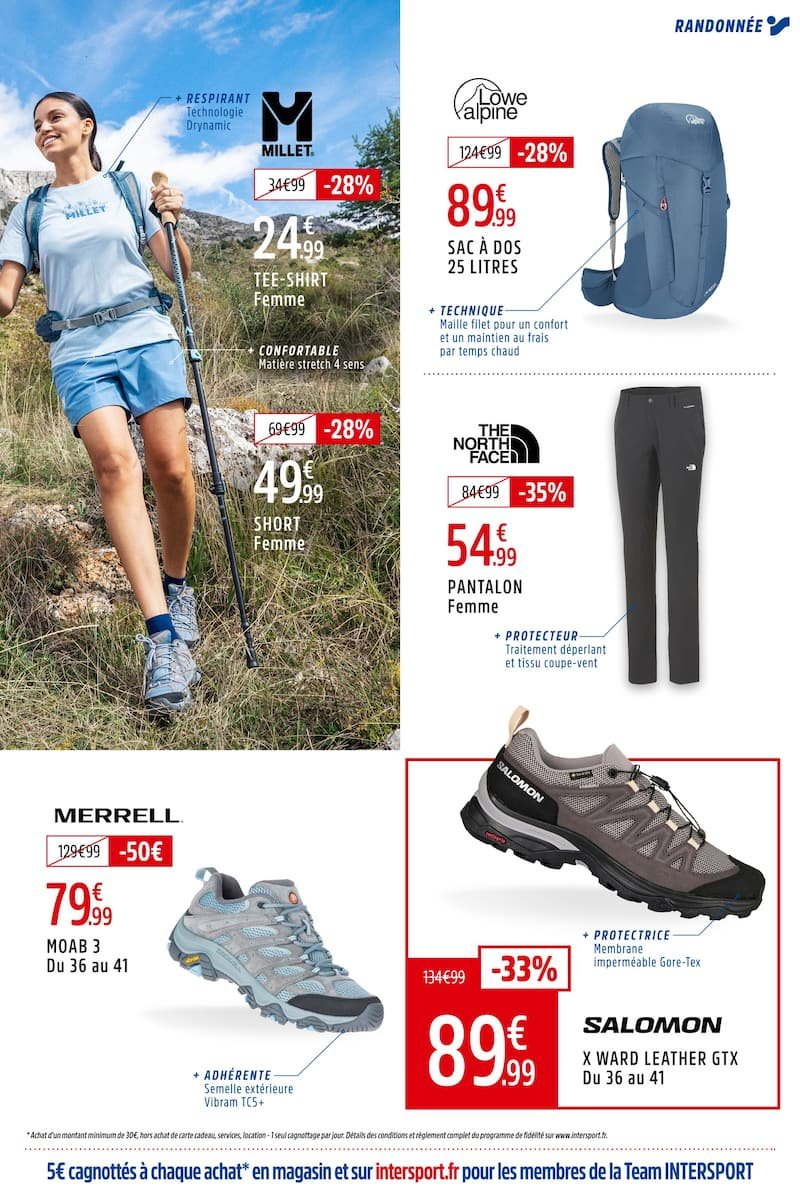 ⛰️Prospectus Intersport – Randonnez l’esprit léger !✨