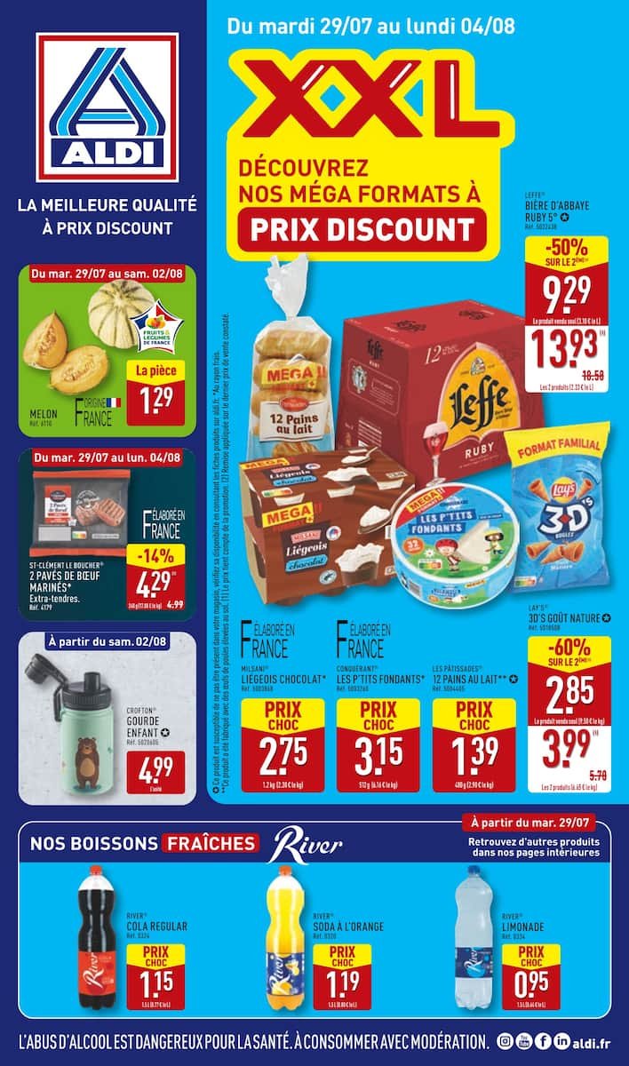 🏷️ ALDI Catalogue XXL | Offres du 29/07 au 04/08