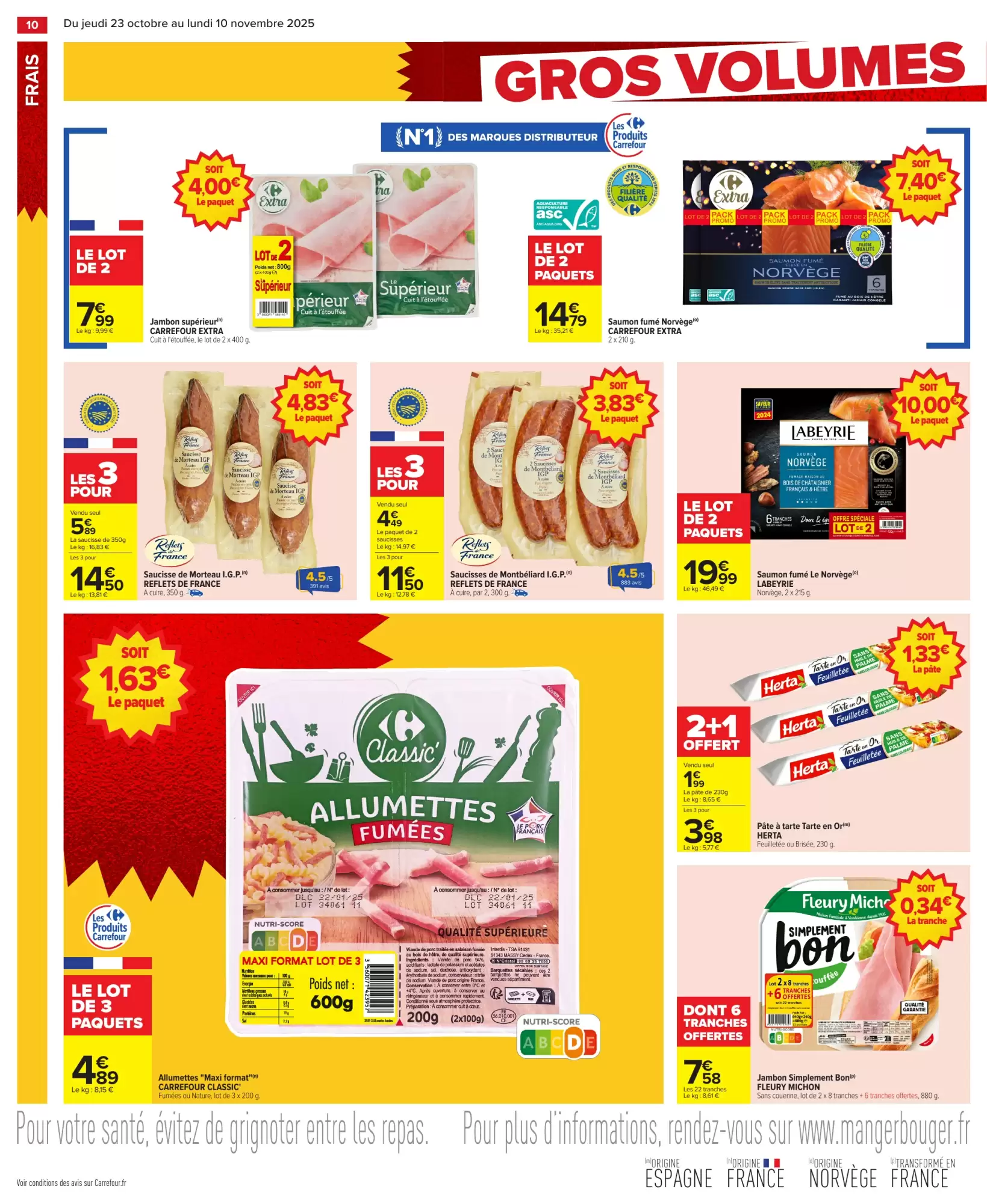 🥦Carrefour Catalogue – Gros Volumes = Petits Prix 💶 Offres Immanquables