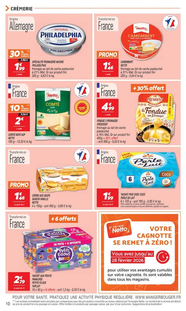 🥣Netto Prospectus: promos yaourts + 6€ dès 40€ d’achat