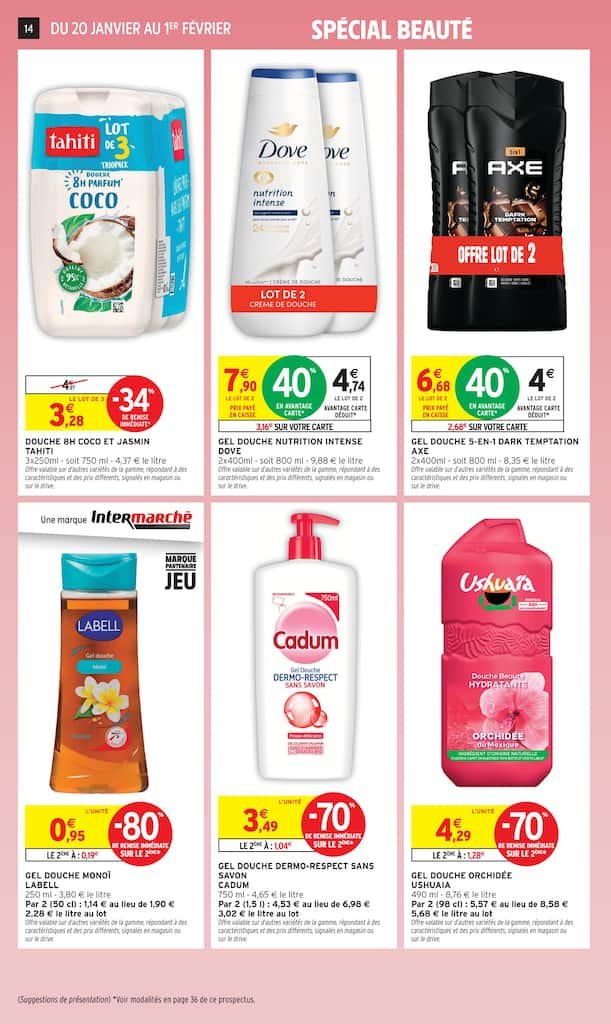 🧴Intermarché Catalogue: 100% remboursé beauté – du 20 au 25 janv.
