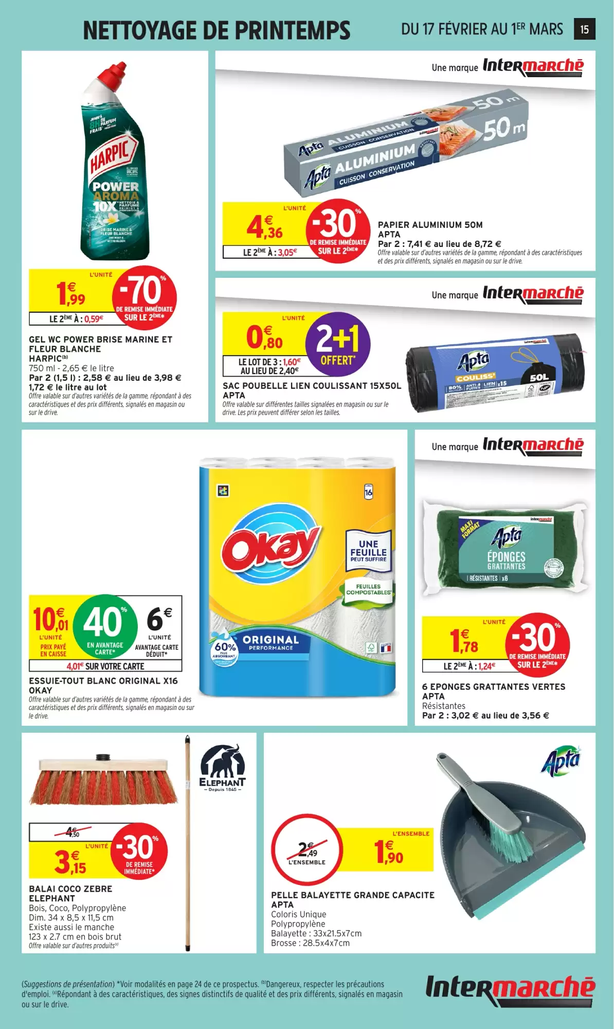 🧽Intermarché : 80% carte sur entretien + 50% remboursés