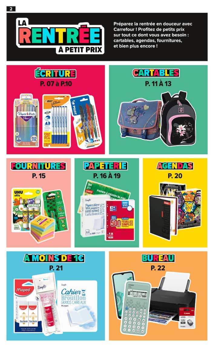 Carrefour Catalogue 📘 | Rentrée Scolaire à Prix Malins 🎓🖊️