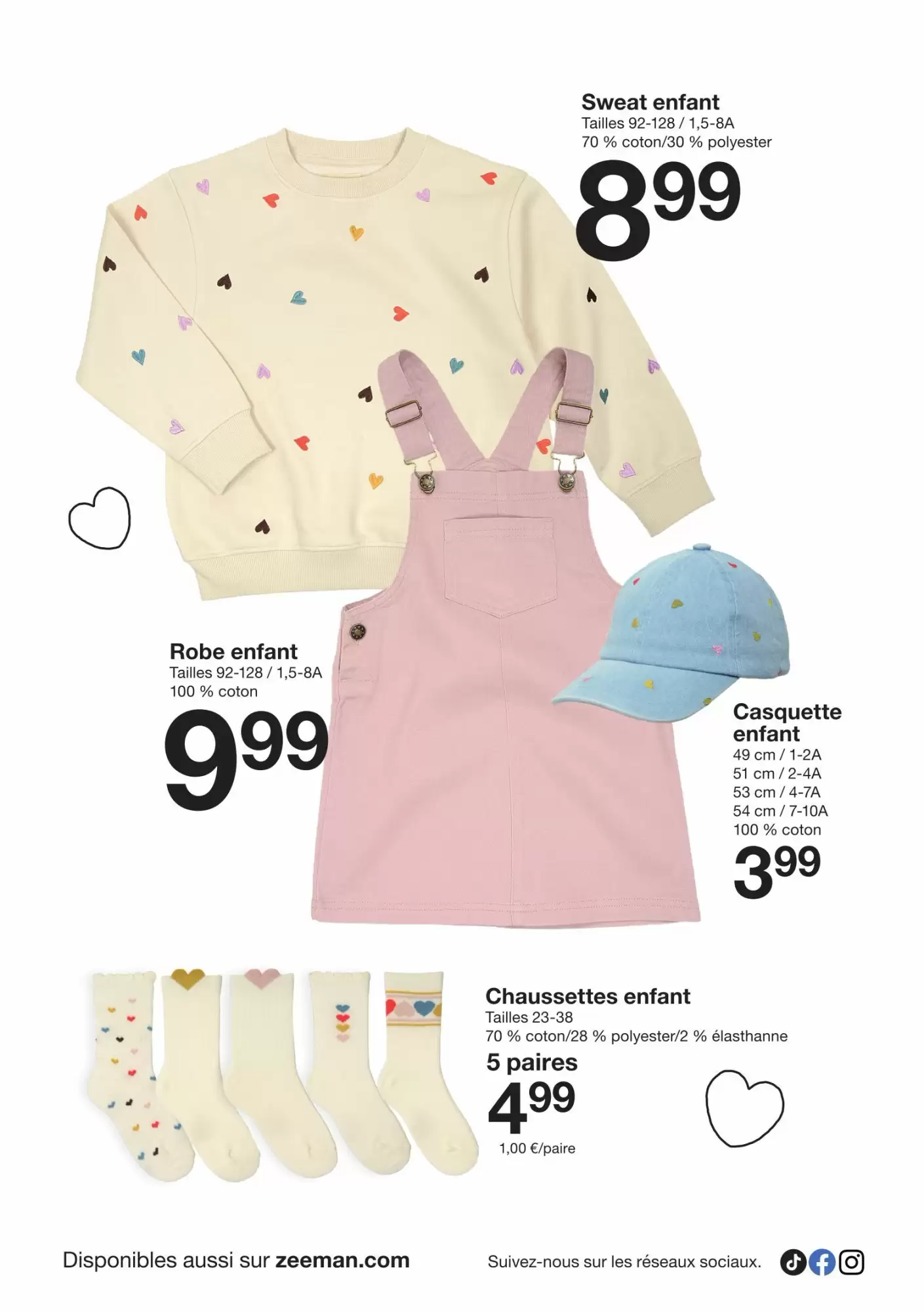 🧥ZEEMAN Catalogue : Collection enfants à cœurs – du 17 au 30 janv.