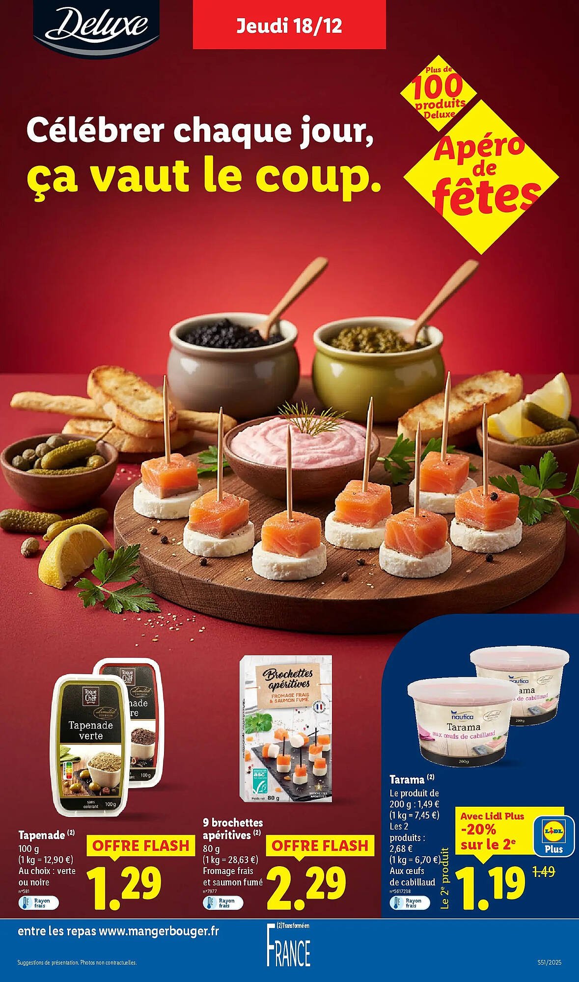 ✨ Lidl : Catalogue du 18/12 au 26/12 — Noël avec Deluxe!