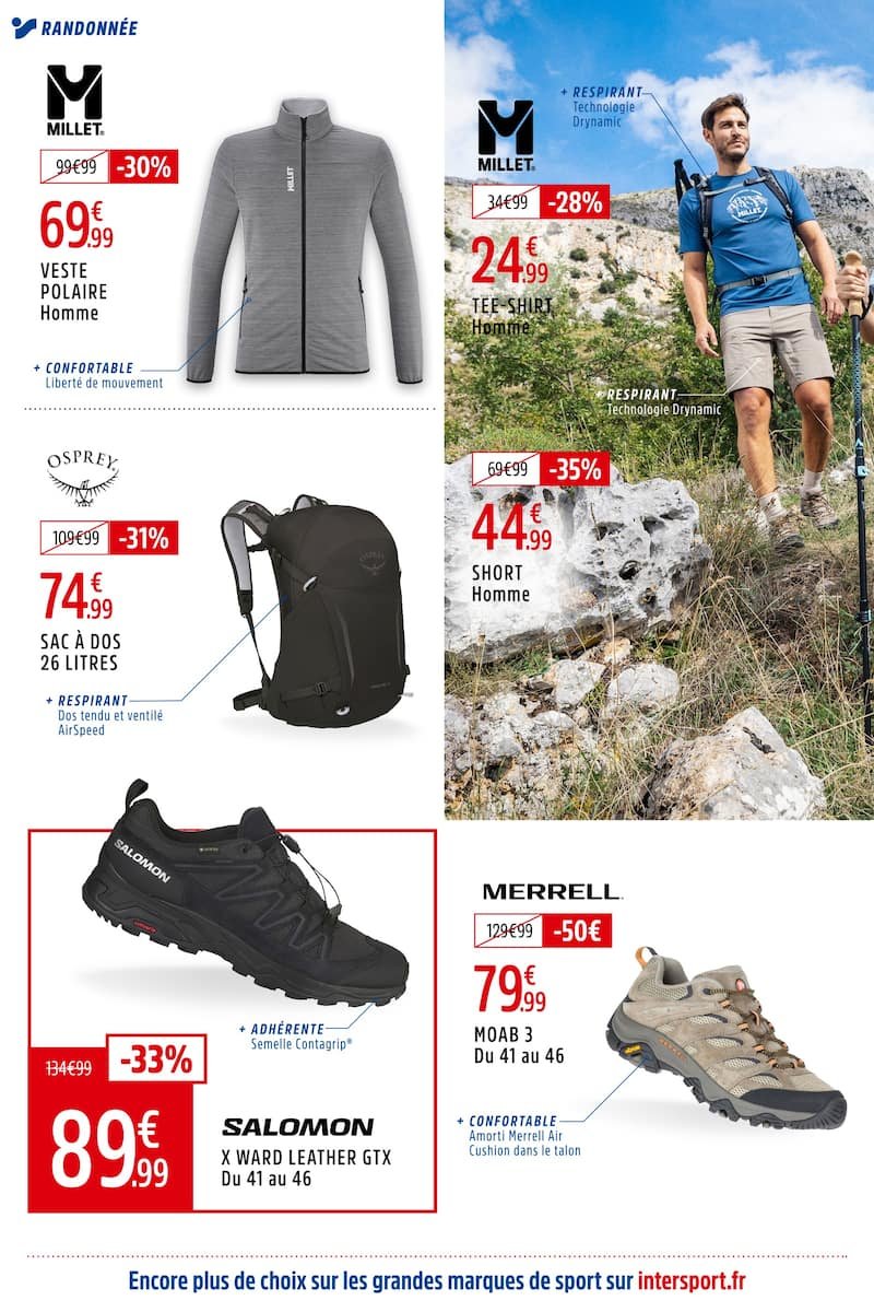 ⛰️Prospectus Intersport – Randonnez l’esprit léger !✨