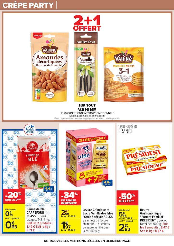 🥐Carrefour fête les crêpes : promos Nutella & lait