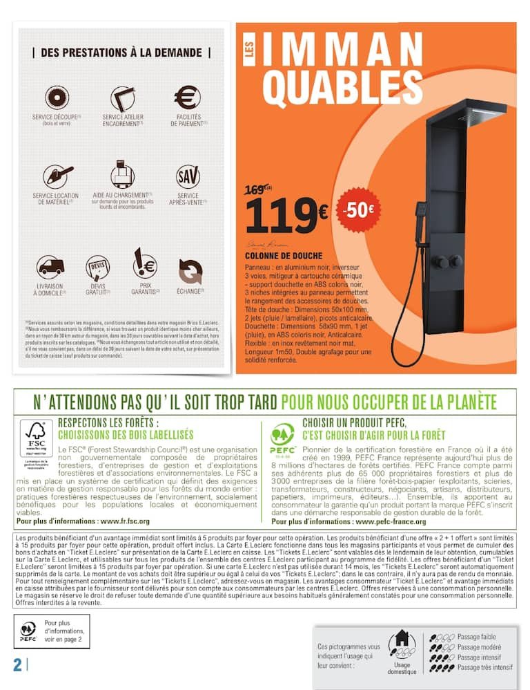 🚿BRICO E.Leclerc : promo salle de bain – douche relaxante