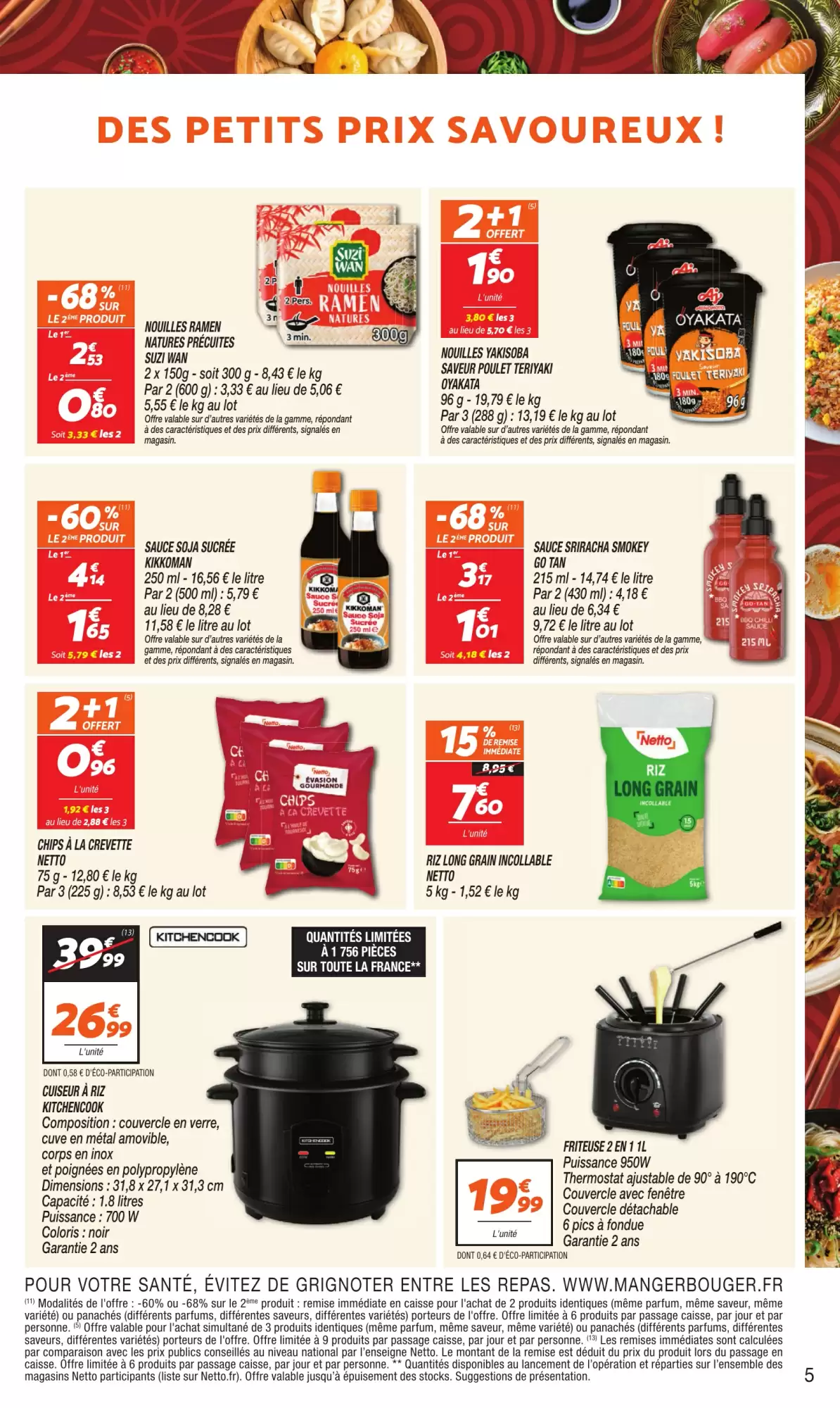 🍜Netto : nouilles & nems en promo – offres spéciales