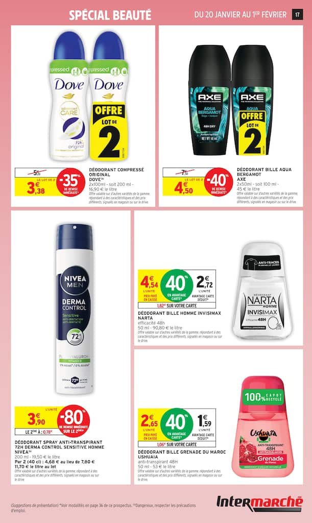🧴Intermarché Catalogue: 100% remboursé beauté – du 20 au 25 janv.