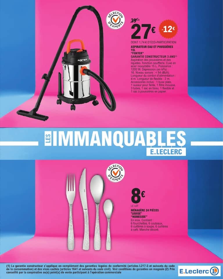 🧼Catalogue E.Leclerc : -80% sur Finish + promos jeu 2,5M€