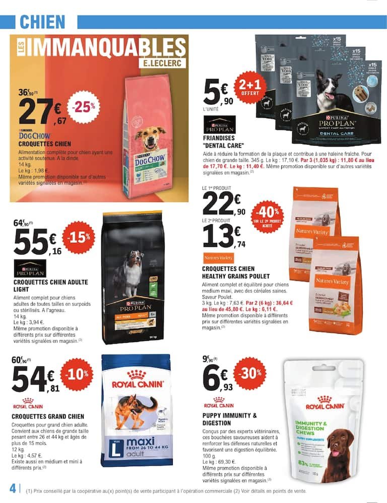 🐱E.Leclerc Brico : croquettes Purina Pro Plan en forte promo