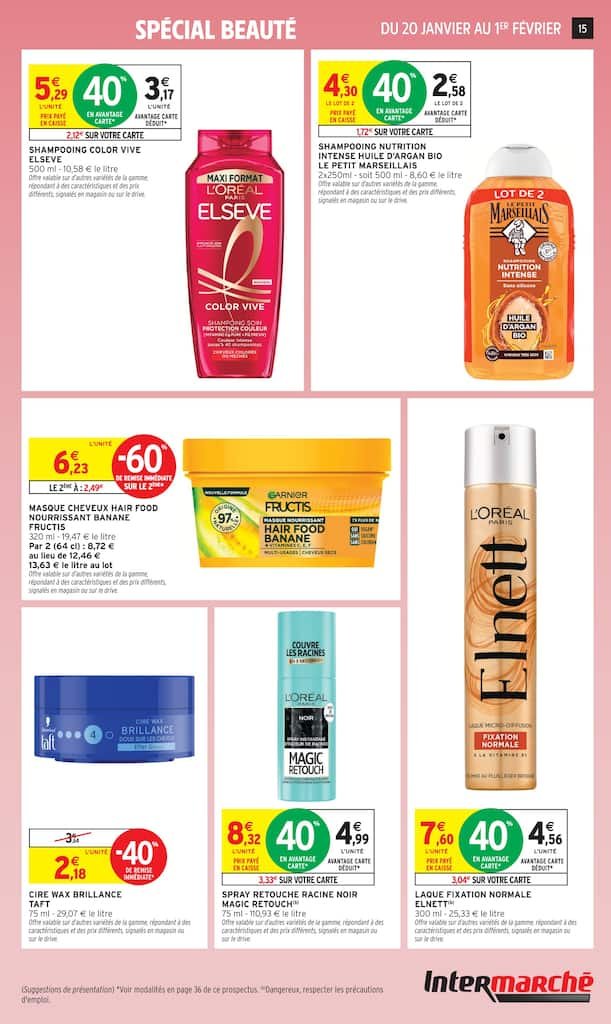 🧴Intermarché Catalogue: 100% remboursé beauté – du 20 au 25 janv.