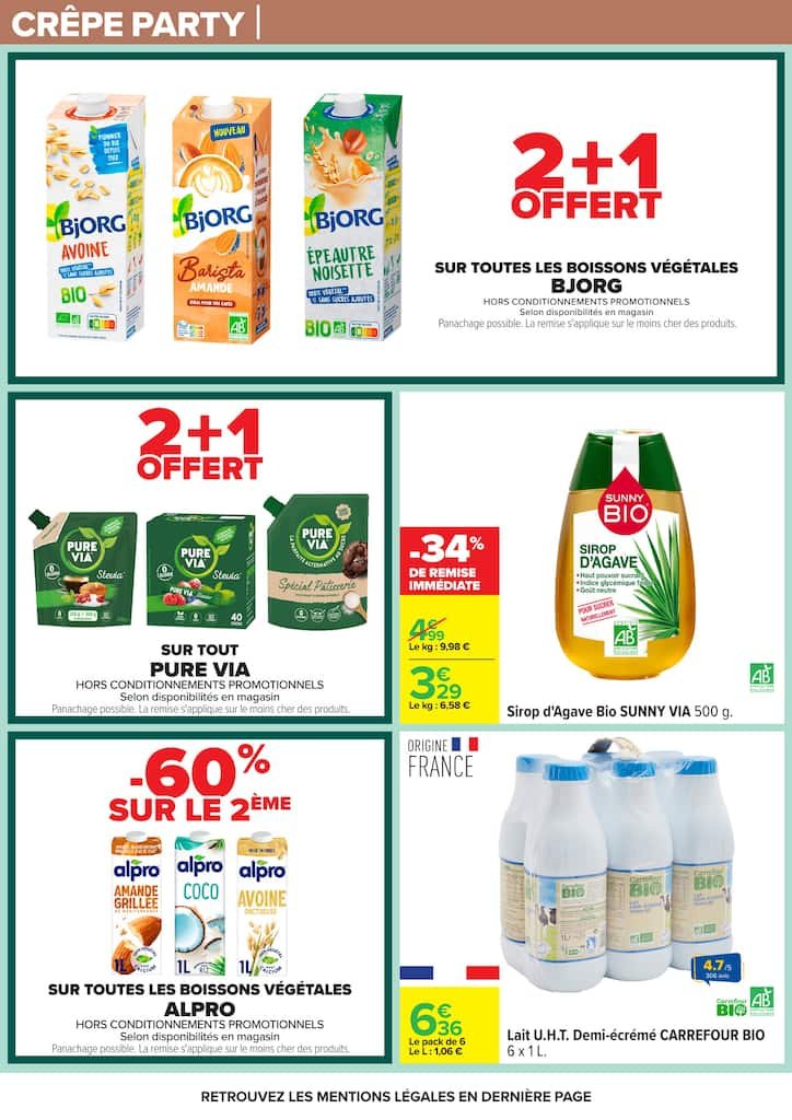 🥐Carrefour fête les crêpes : promos Nutella & lait
