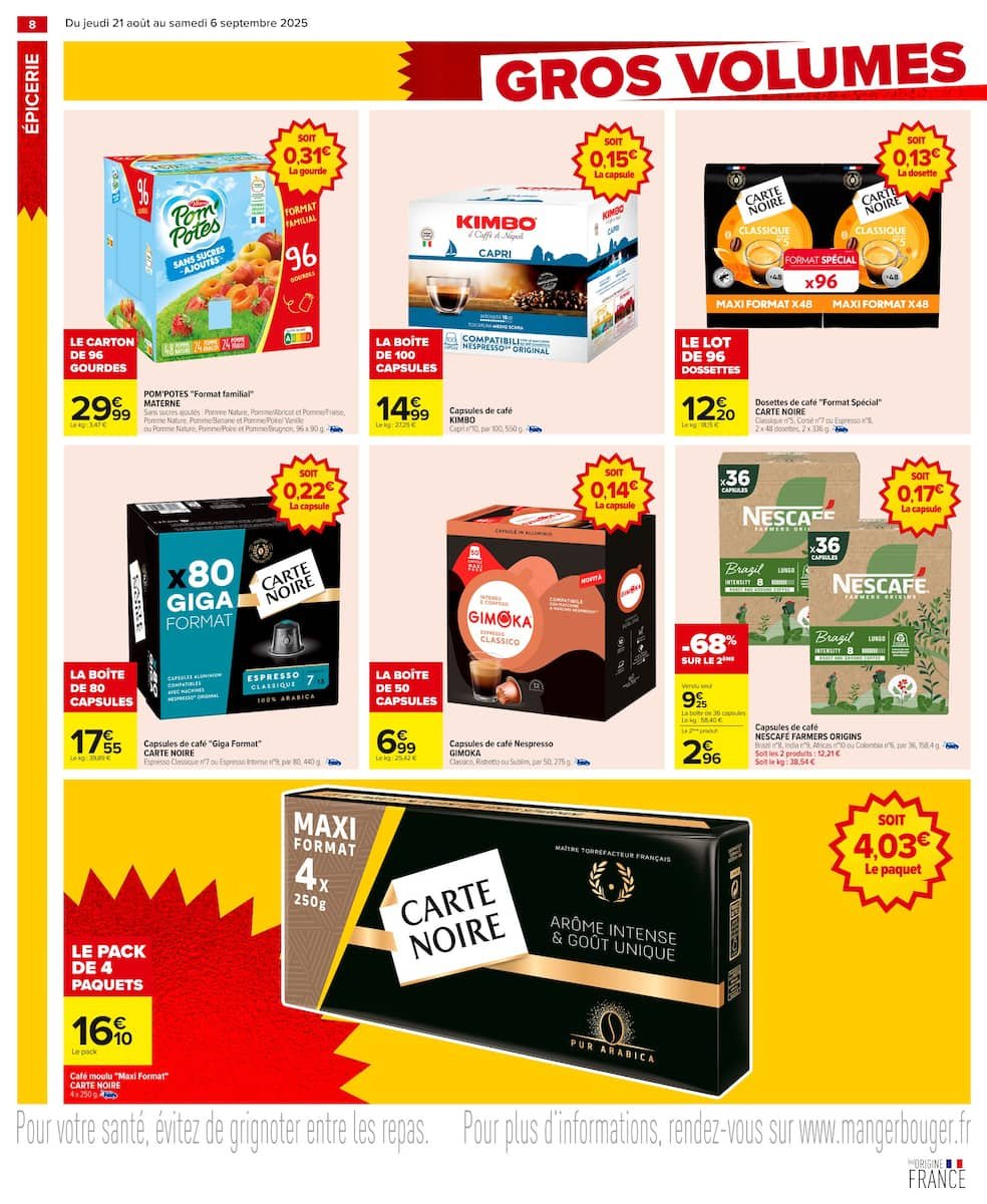🛒 Carrefour GROS VOLUMES = PETITS PRIX | -10% immédiat!