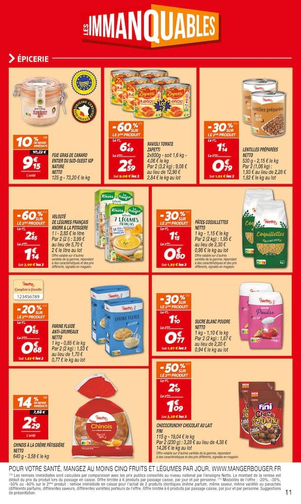 🧀Netto Prospectus | Les Immanquables 🛒 Promo Emmental & Réductions Carte