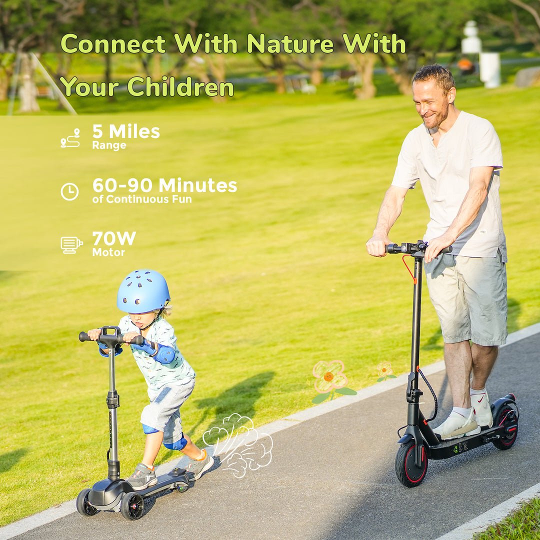 iK2 Trottinette électrique pour enfance avec roue clignotante