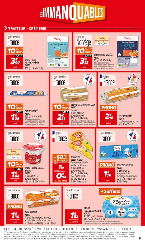 🧀Netto Prospectus | Les Immanquables 🛒 Promo Emmental & Réductions Carte