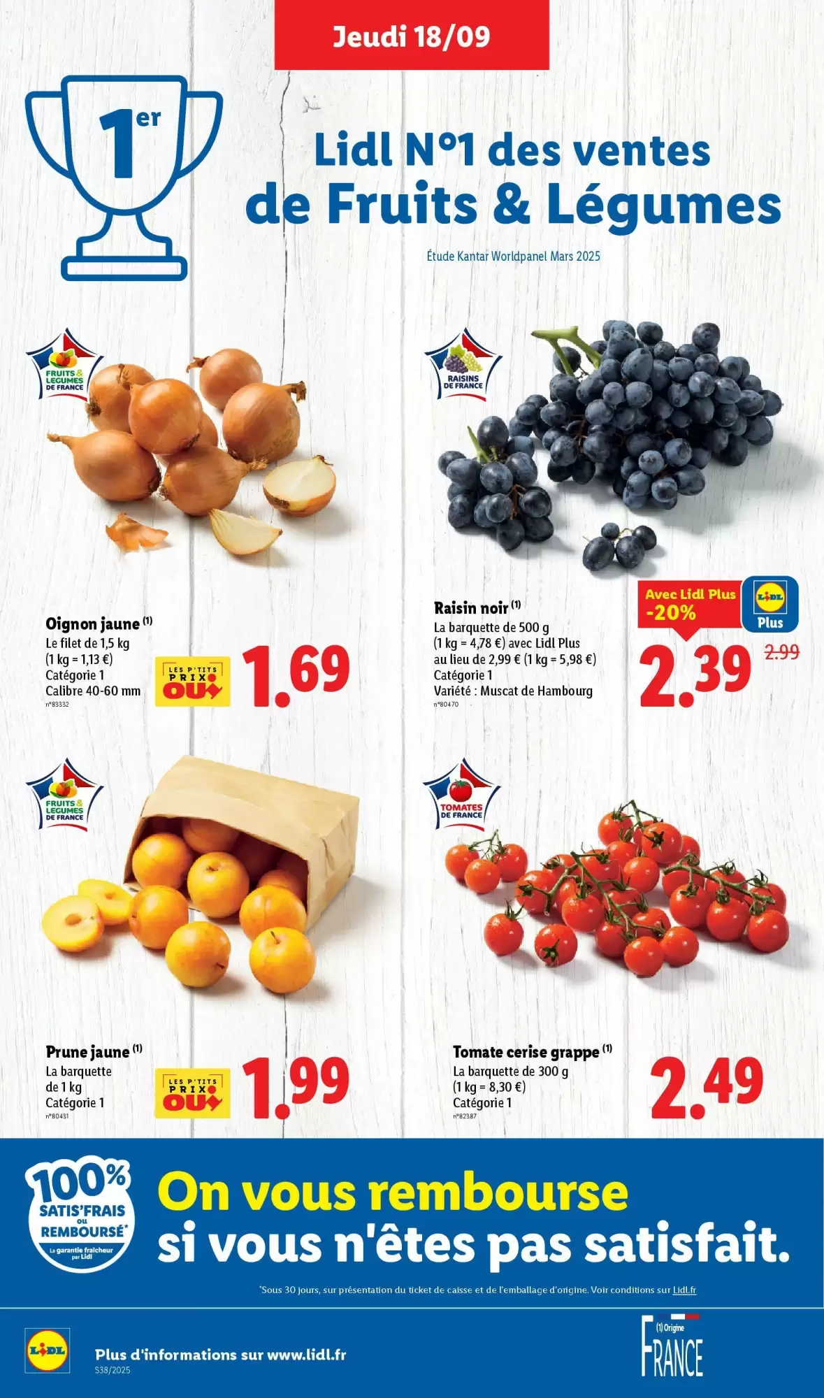 🛍️ Lidl Catalogue du 18 au 24/09 – Offres à ne pas manquer