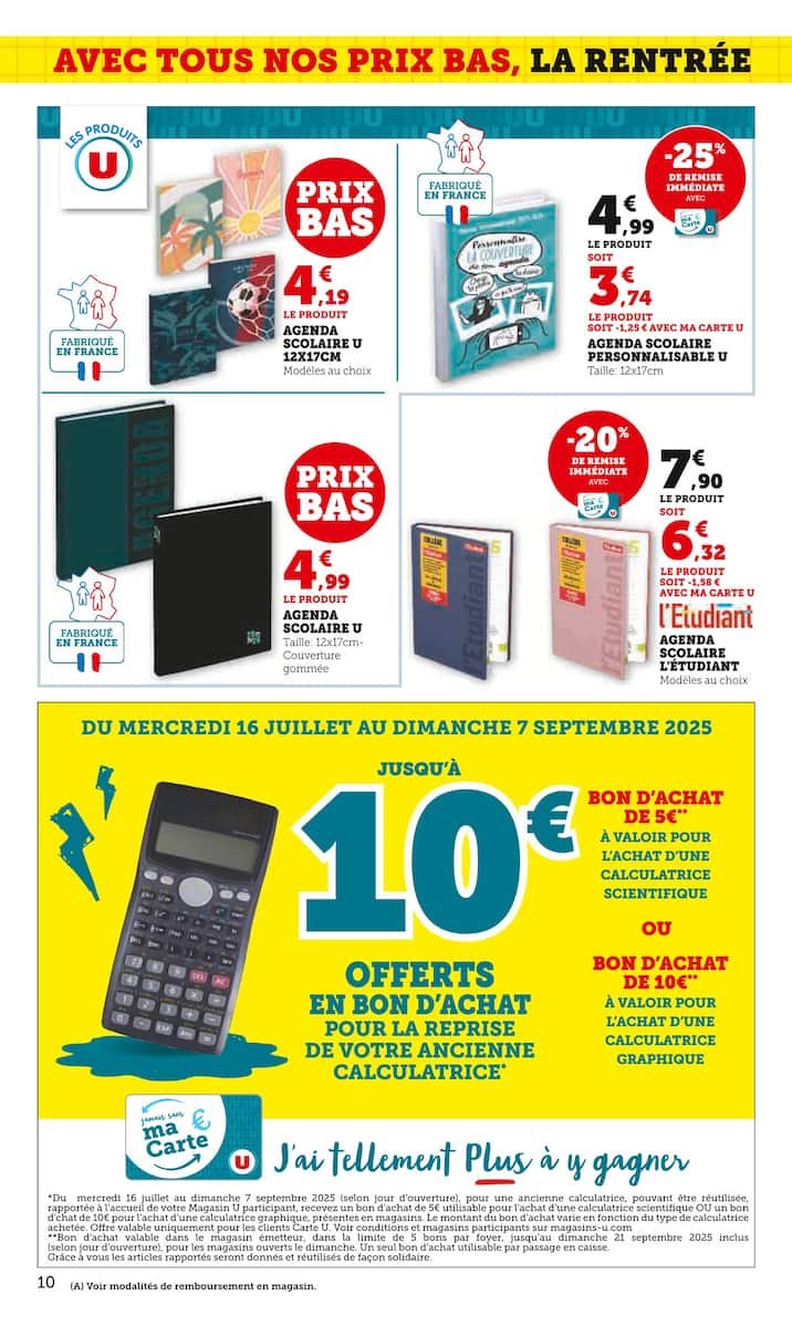 SUPER-U 🛒 Catalogue Juillet | La rentrée à prix mini 📚💸