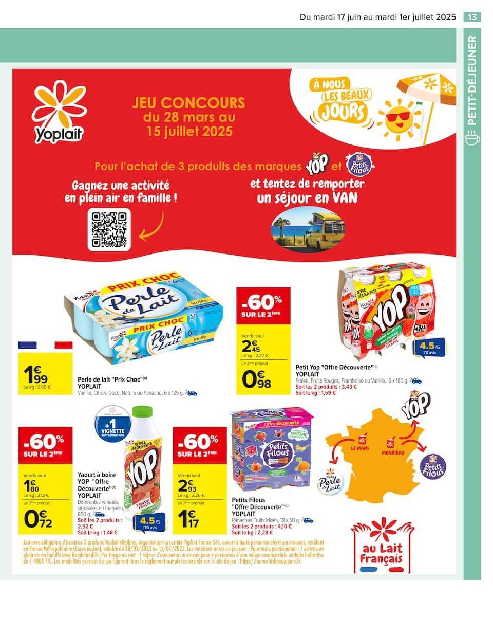 🥐Carrefour Catalogue Petit Déjeuner ☕ :  🌞 Commencez la journée avec Carrefour – Un petit déjeuner gourmand à prix doux ! 🥖🍊