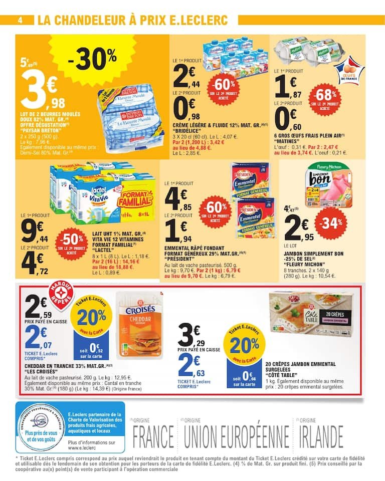 🍫E.Leclerc : bons plans cuisine – farine & pâte à tartiner