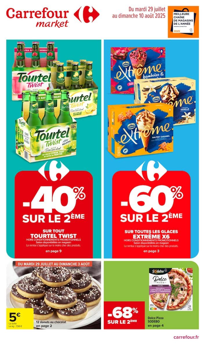Carrefour 🏆 Glaces & Tourtel Twist en promo!