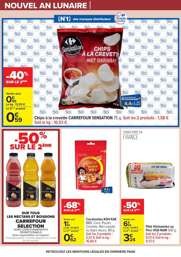 🧧Carrefour : Nouvel An Lunaire, promos alcool & bouquets