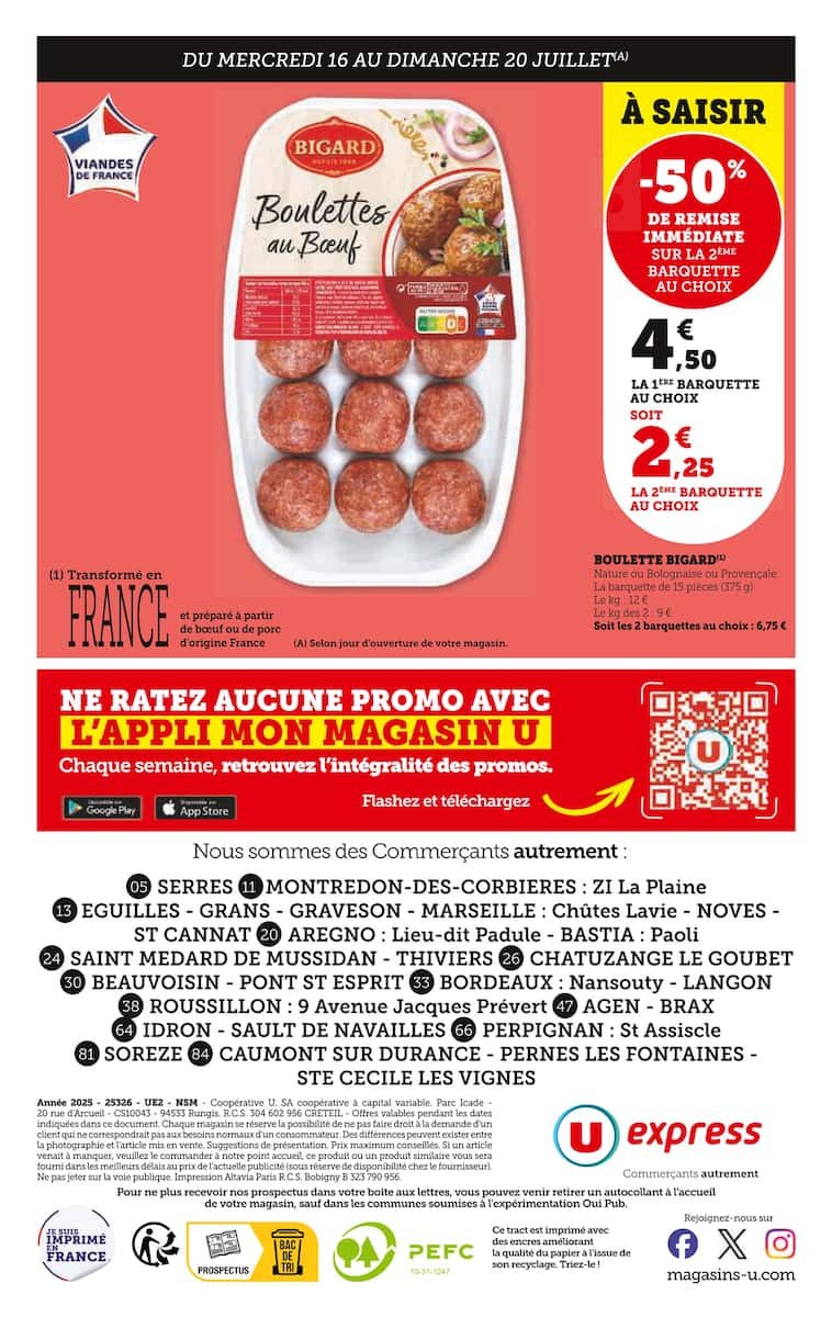 U-Express 🛍️ -60% immédiate | Offres au kg 💥