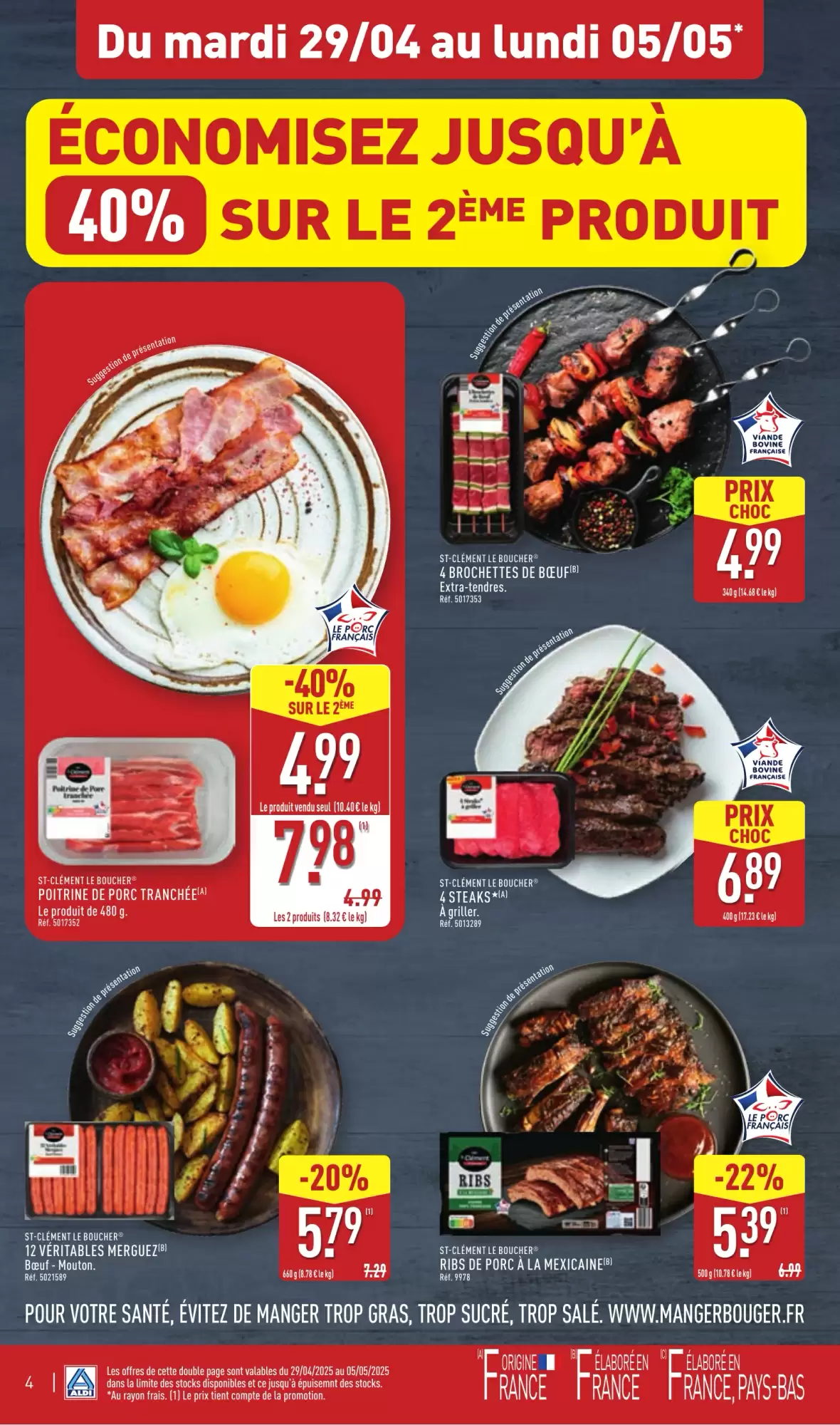 Aldi Catalogues du 29.04 au 05.05 - Grands Arrivages à Prix Discount! 🛒✨