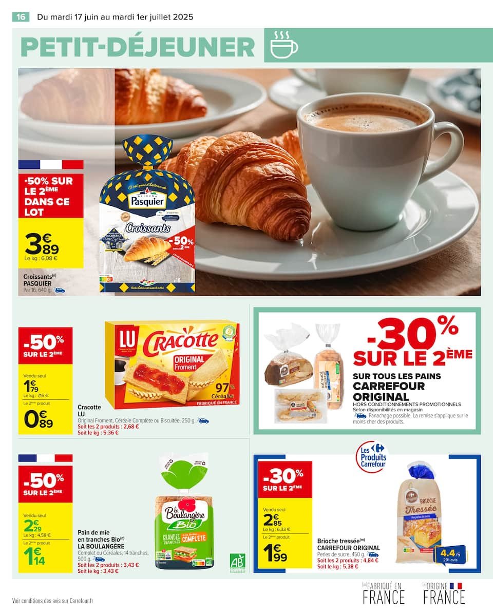 🥐Carrefour Catalogue Petit Déjeuner ☕ :  🌞 Commencez la journée avec Carrefour – Un petit déjeuner gourmand à prix doux ! 🥖🍊