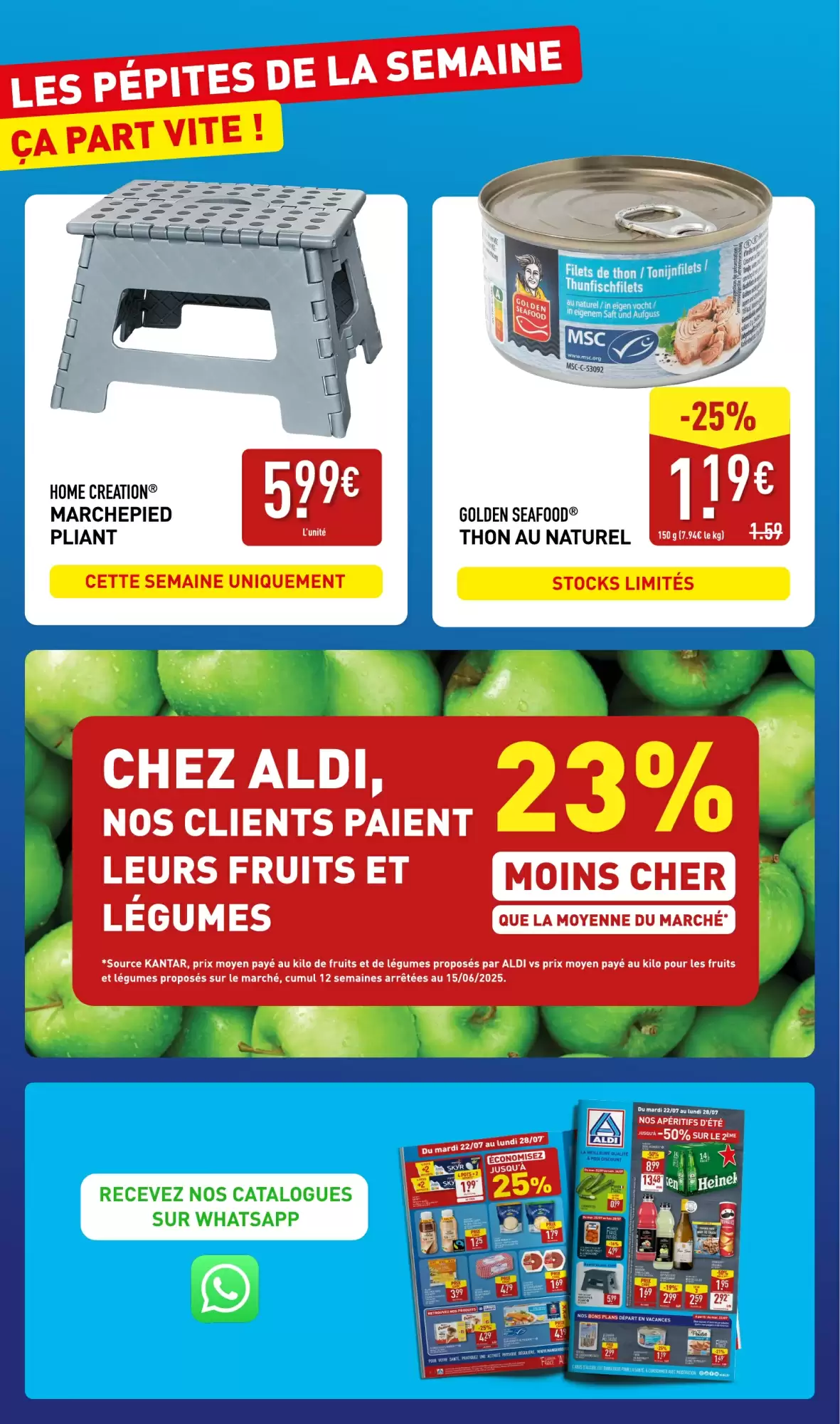 Aldi 🌞 Apéros d’été -50% 🍷 | Du 22 au 28 juillet