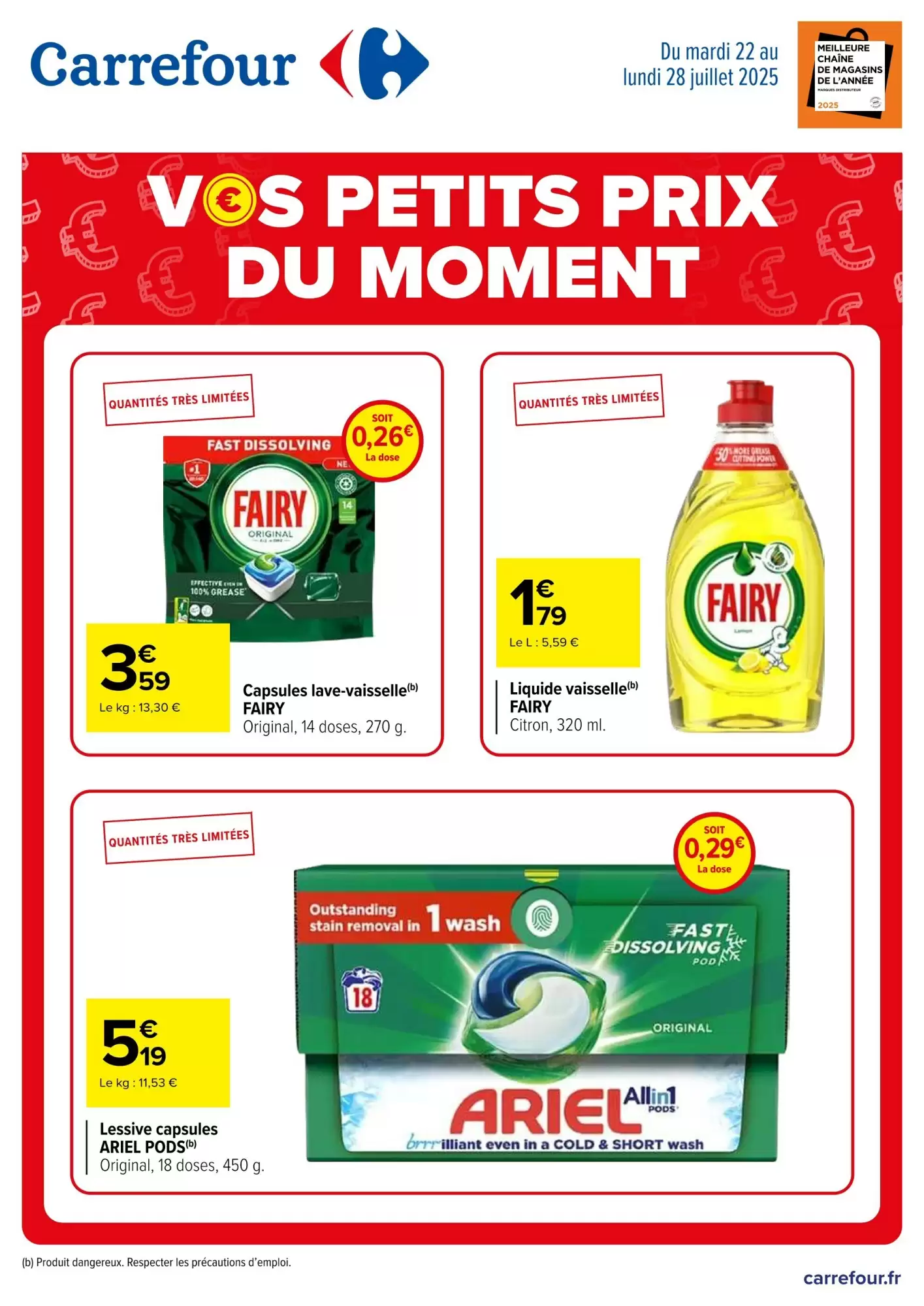 Carrefour 📆 Petits prix du moment 💸 | Du 22 au 28/07