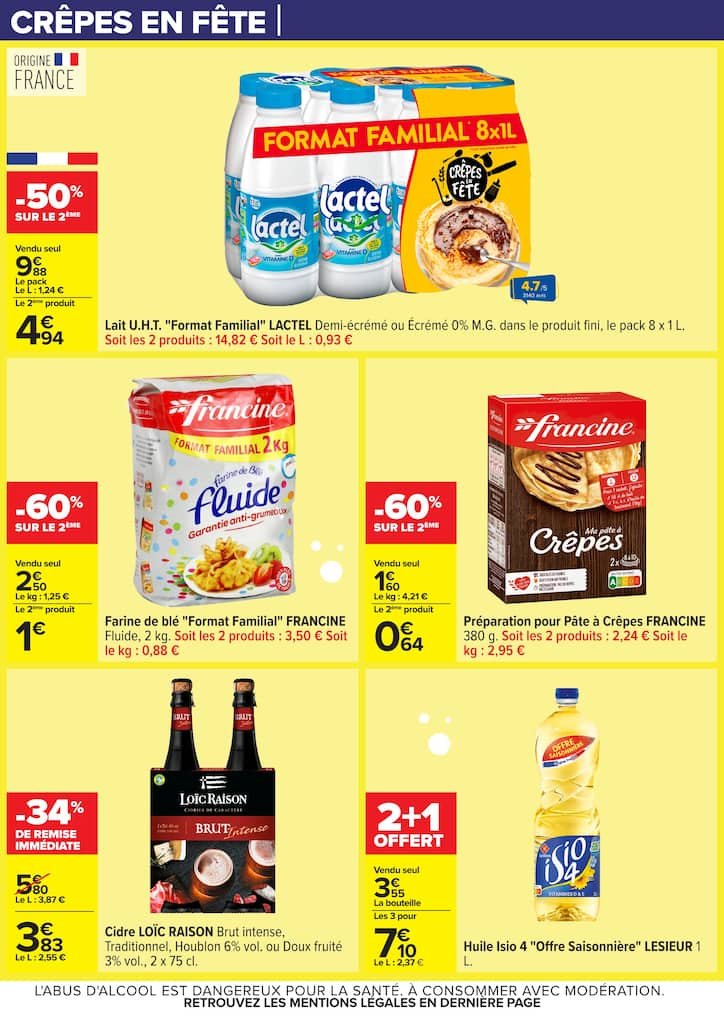 🥐Carrefour fête les crêpes : promos Nutella & lait