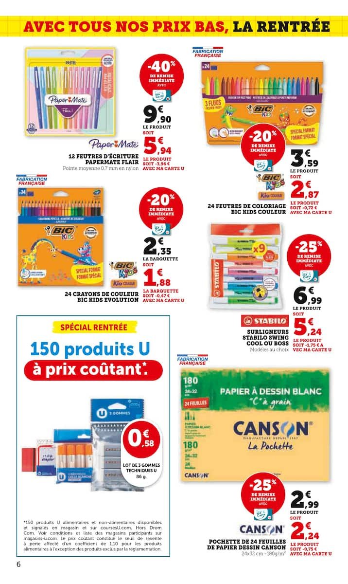 SUPER-U 🛒 Catalogue Juillet | La rentrée à prix mini 📚💸
